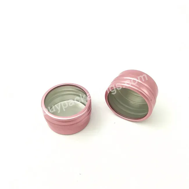 Oem Empty Cosmetic Balm Cream Food Storage Metal Container Aluminum Tin Cans Jar With Window - Buy Aluminum Jar With Window,Aluminum Cosmetic Jar,Aluminum Cans.