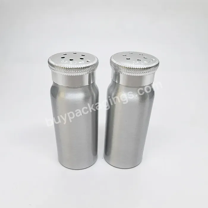 Oem Empty Cosmetic Silver Aluminum Baby Talcum Powder Spray Bottle 50g 80g