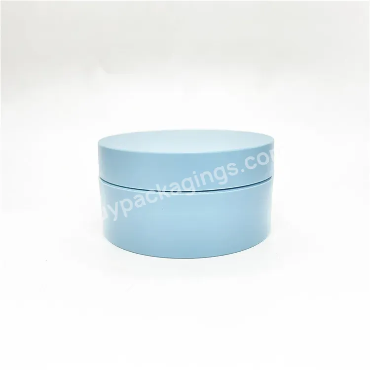 Oem Empty Frosted Blue Cosmetic Pp Pcr Face Body Lotion Double Wall Frosted Pp Plastic Cream Jar