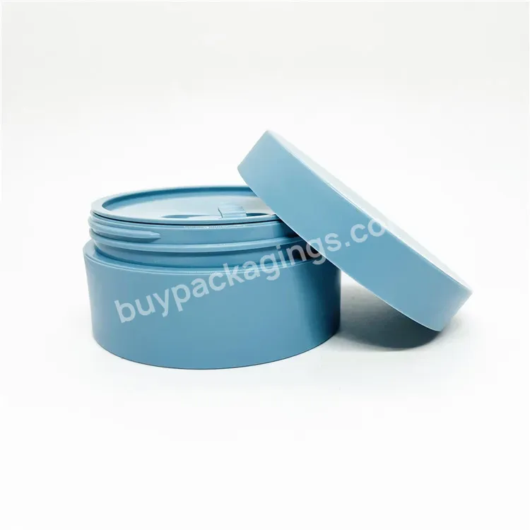 Oem Empty Frosted Blue Cosmetic Pp Pcr Face Body Lotion Double Wall Frosted Pp Plastic Cream Jar