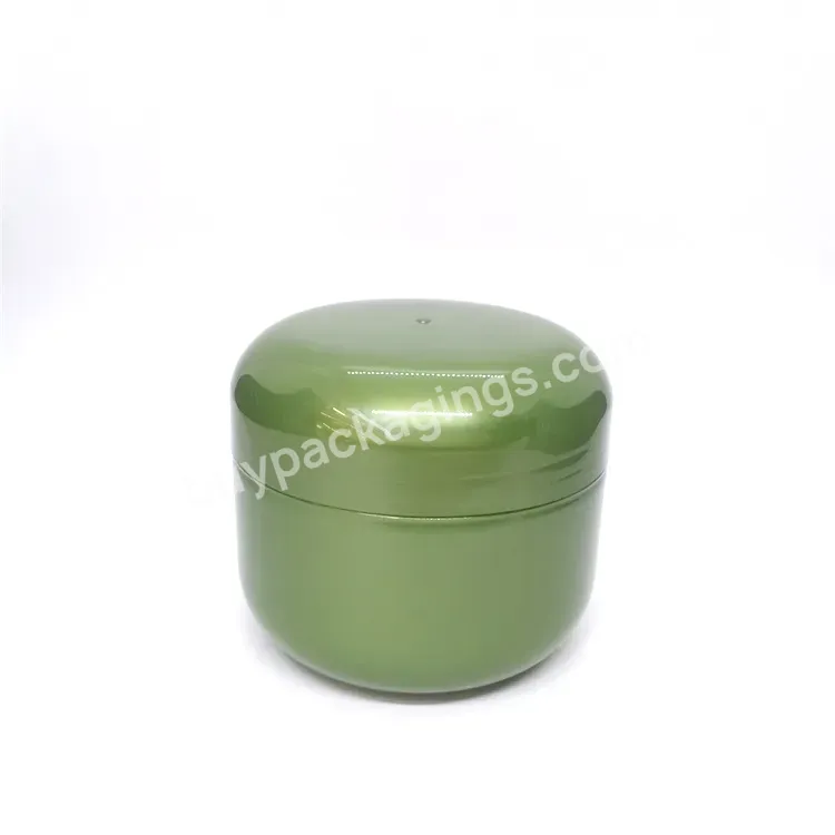 Oem Empty Pp Plastic 350ml Green Cosmetic Jar For Cream Body Lotion Scrub Cosmetic Packaging Containers