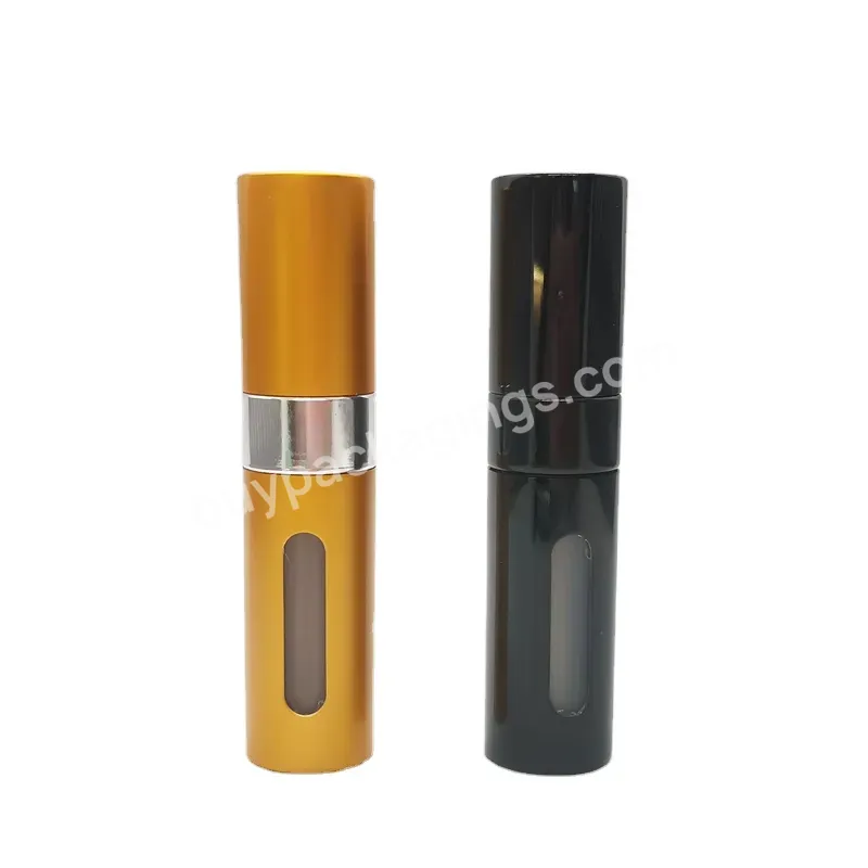 Oem Empty Revolving Perfume Spray Bottle 5ml Metal Travel Mini Portable Size Aluminum Spray Refillable Perfume Atomizer Bottles