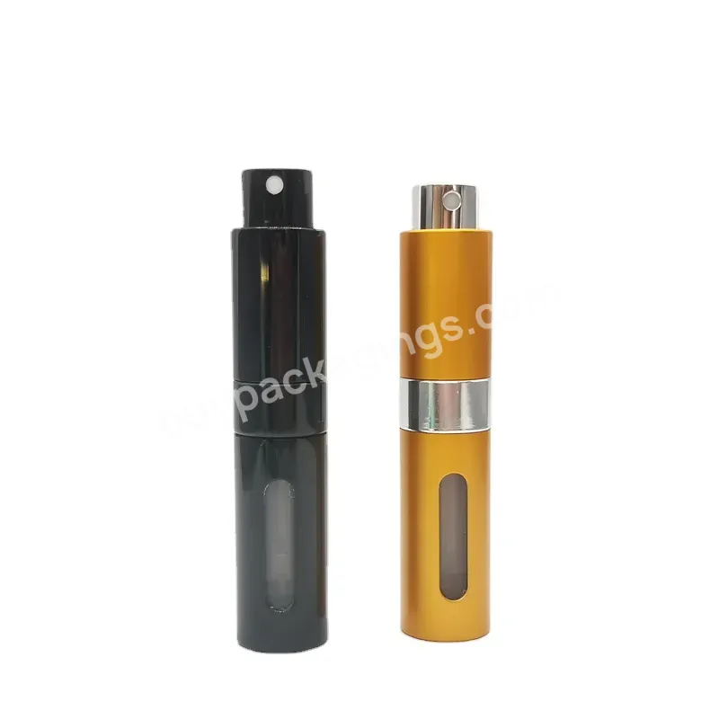 Oem Empty Revolving Perfume Spray Bottle 5ml Metal Travel Mini Portable Size Aluminum Spray Refillable Perfume Atomizer Bottles