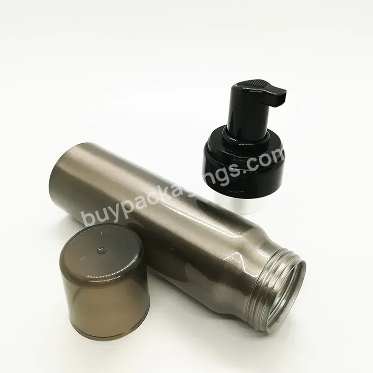 Oem Factory 200ml Foaming Pump Metal Bottle Soap Refillable Aluminum Bottle With Foam Dispenser For Face Hand Cleanser Liquid