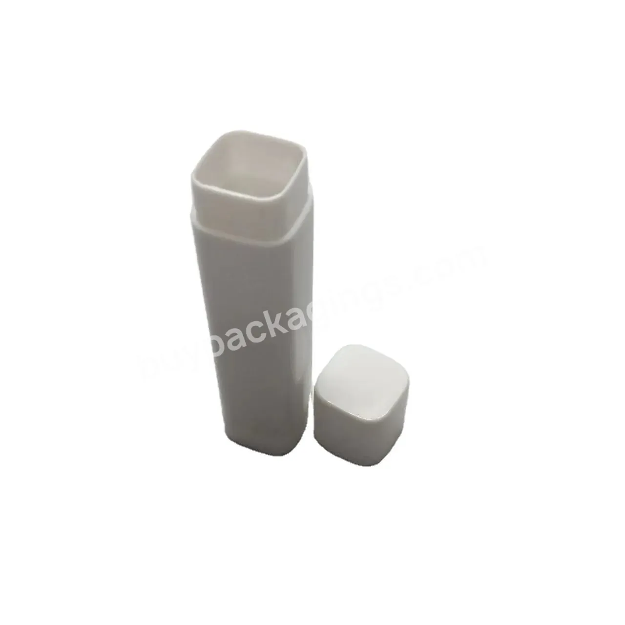 Oem Factory 5g Square Lipstick Tube Glossy White