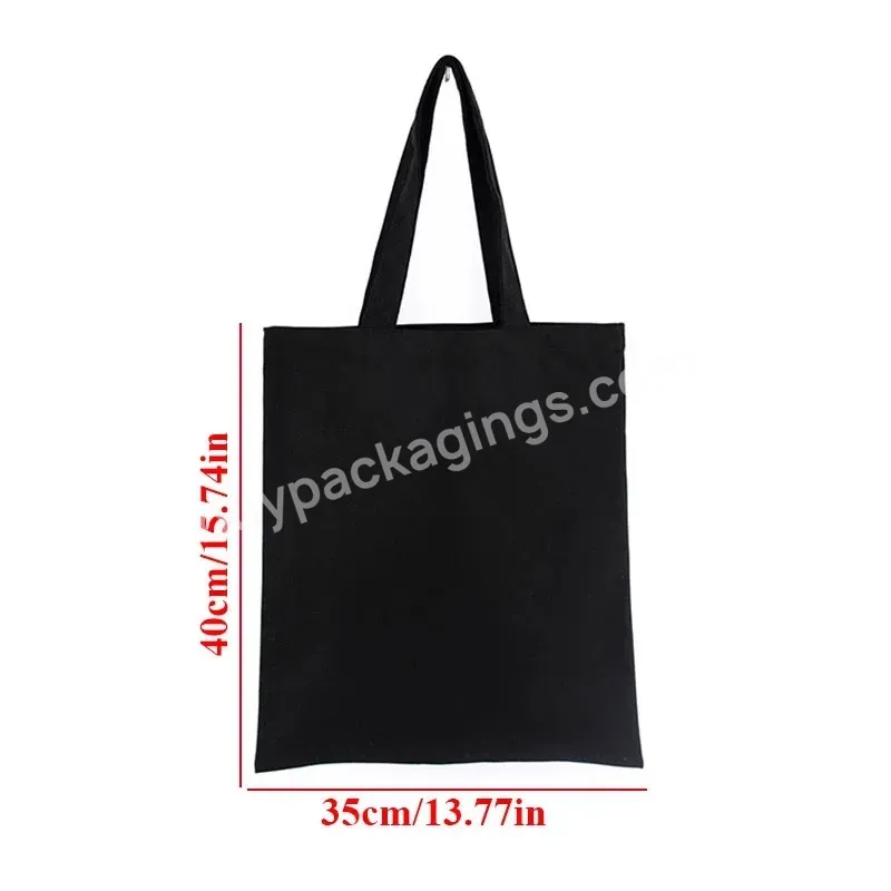 Oem Factory Black Canvasorganic Canvas Grocery Blank Canvasfor Sublimation Tote Bag