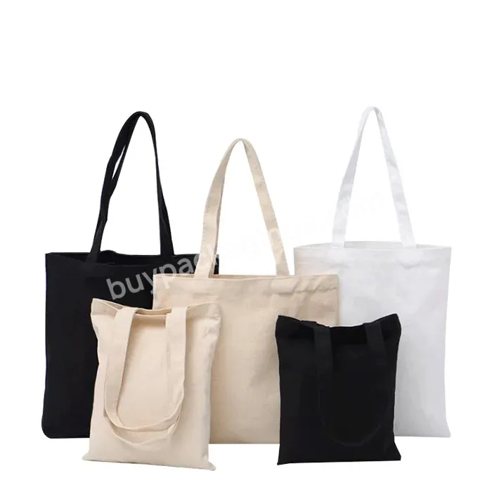 Oem Factory Black Canvasorganic Canvas Grocery Blank Canvasfor Sublimation Tote Bag