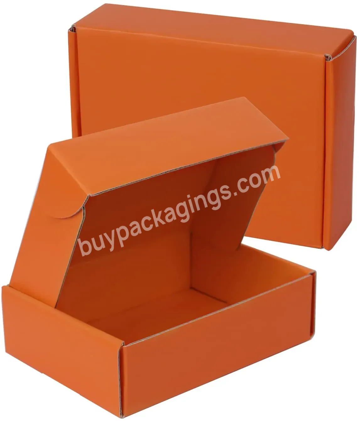 Oem Factory Custom Logo Orange Cosmetic Corrugated Packaging Mail Shipping Paper Box