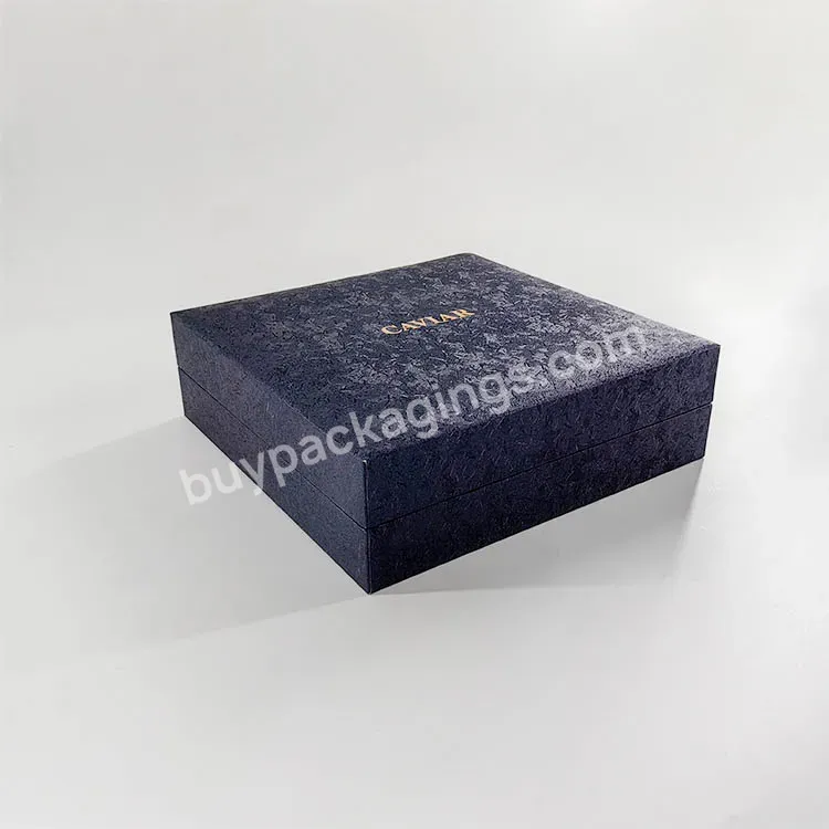 Oem Factory Custom Printed Factory Price Black Rigid Box Caviar Gift Box