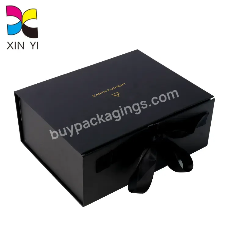 Oem Factory Custom Printing Luxury Magnetic Gift Packaging Black Mailing Box
