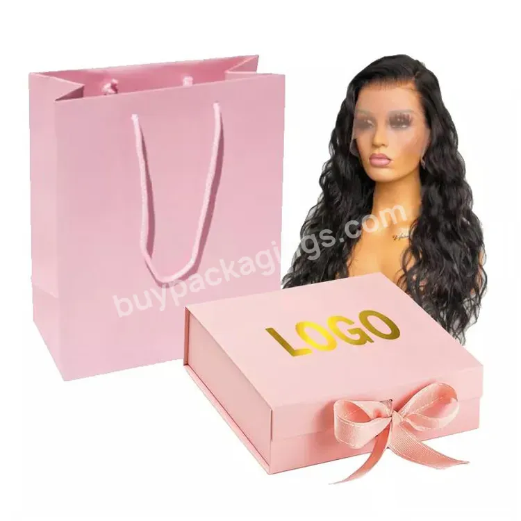 Oem Fancy Rigid Giftbox Luxury Gift Packaging Pillow Shape Eco Friendly Paper Box For Hair Extension Wigs Perfume Cosmetic