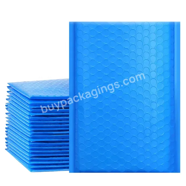 Oem Free Sample Wholesale Postal Bags Customize Matte Blue Bubble Packaging Bags Eco-friendly Pastel Poly Bubble Mailers