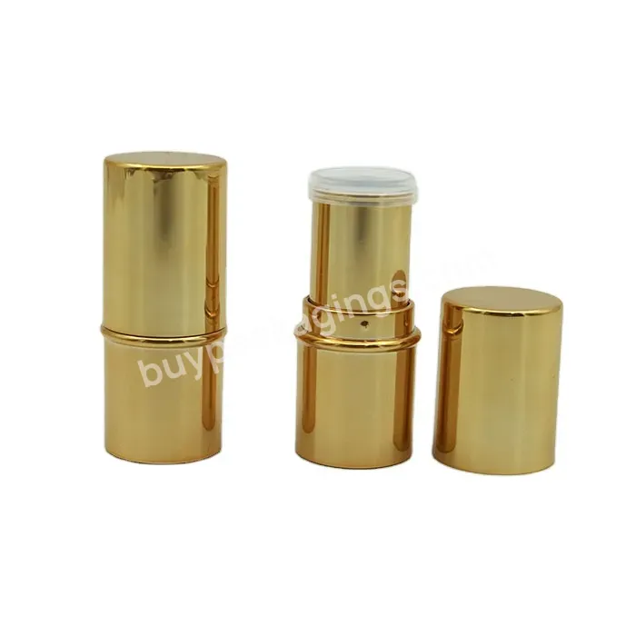 Oem Glossy Gold Lipstick Container Cold Filling Lipbalm Container Bottle