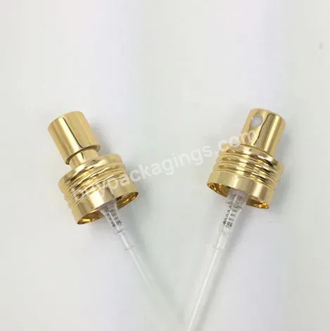 Oem High Quality Aluminum Thread Mist Sprayer 18mm 20mm 24mm 28mm Golden Perfume Sprayer For Cosmetic Bottle