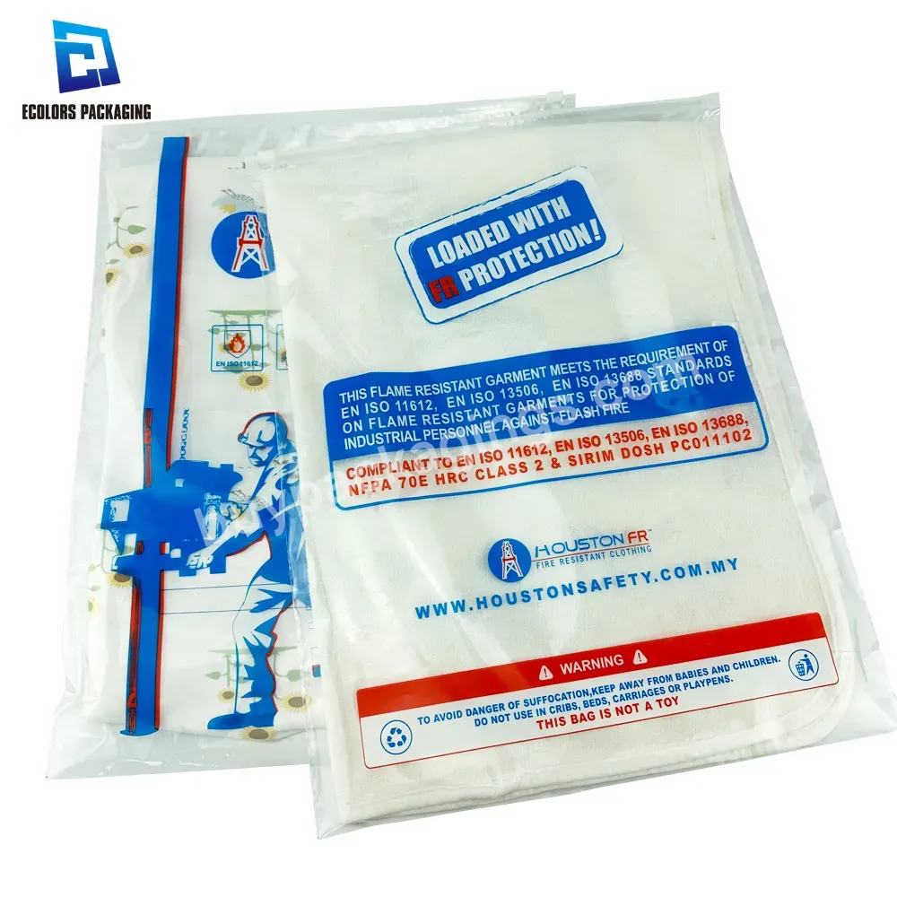 Oem High Quality Clear Pe Resealable Zip Lock Towel Cloth Bag Ziplock Bags For Packaging With Custom Printed Logo