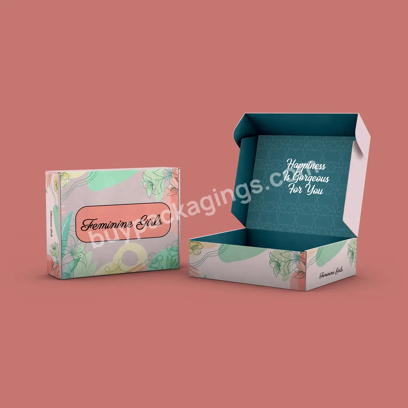 Oem High-quality Custom Paper Cosmetic Gift Hat Handle Box Custom Lipstick Clothing Cosmetics Corrugated Cardboard Packaging Box