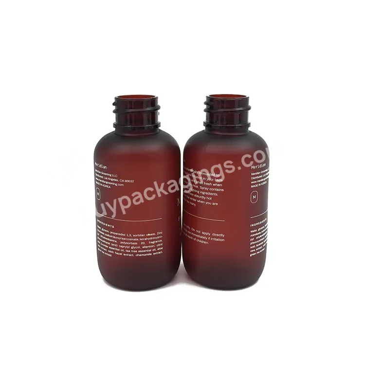 Oem Hot Selling 2oz 60ml Amber Plastic Boston Round Pet Bottle With Disc Cap Top For Travel Bottle Set Manufacturer/wholesale