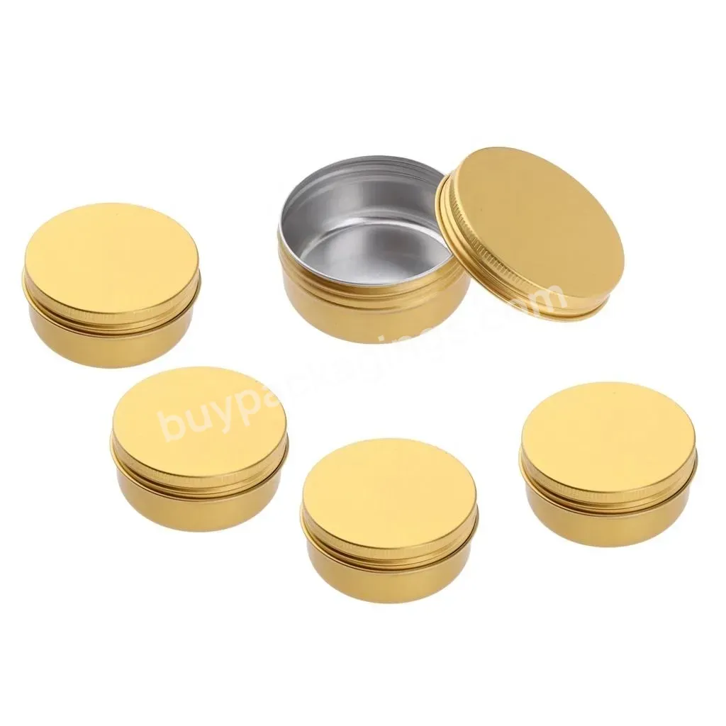 Oem Hot Selling 50/60/100/150ml Gold Cosmetic Cream Jar Aluminum Tin Jar Container Pill Box