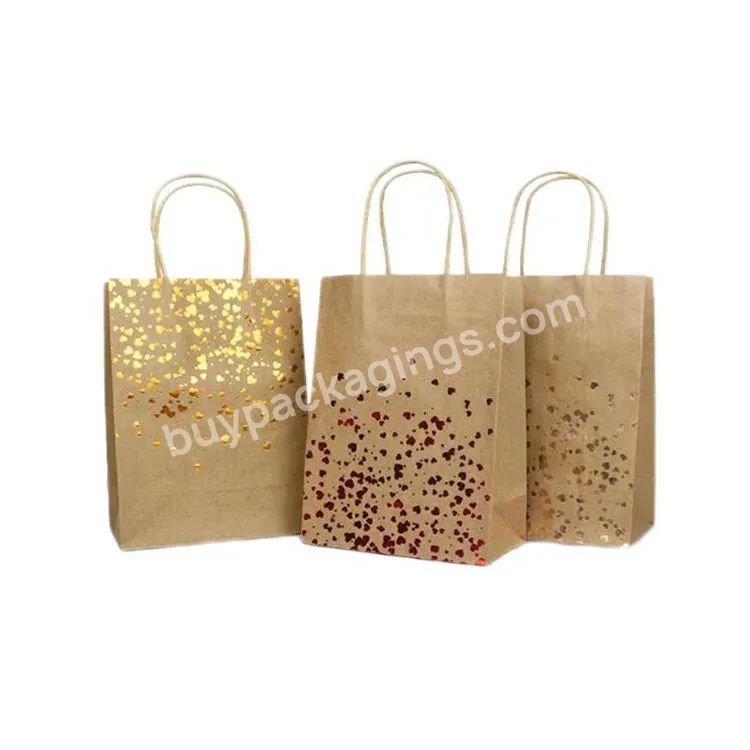 Oem Hot Selling Color Kraft Paper Bag With Handles Festival Gift Bag High Quality Shopping Bags