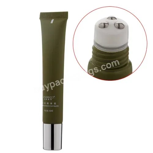 Oem Hot-selling Cosmetic Soft Pe Tube 10ml 20ml 3 Metal Roller Ball Message Tube For Eye Cream