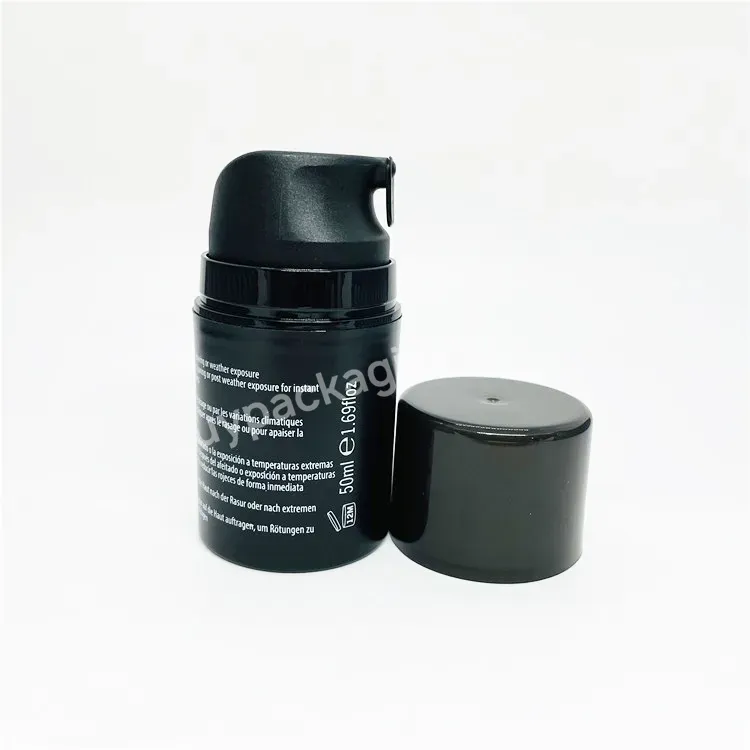 Oem Hot Selling Matte Black Airless Bottle Empty Cosmetic Plastic Pump Lotion Bottles 15ml 30ml 50ml