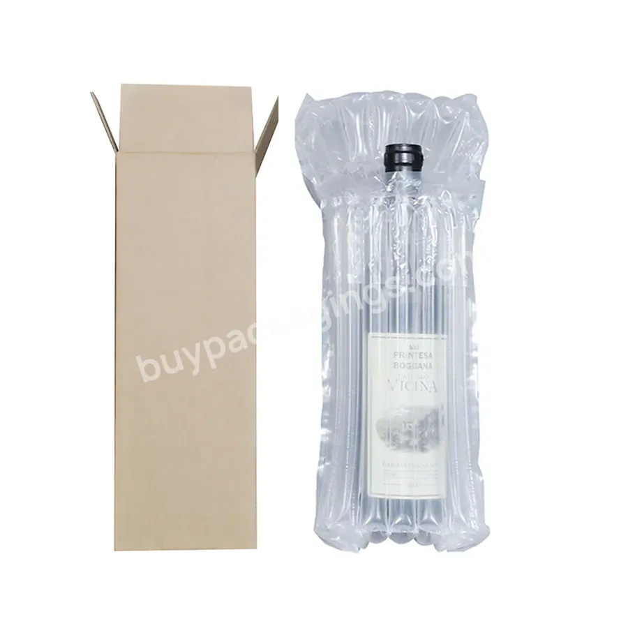 Oem Inflatable Wine Bottle Protector Air Bubble Bag Column Cushion Protective Packaging