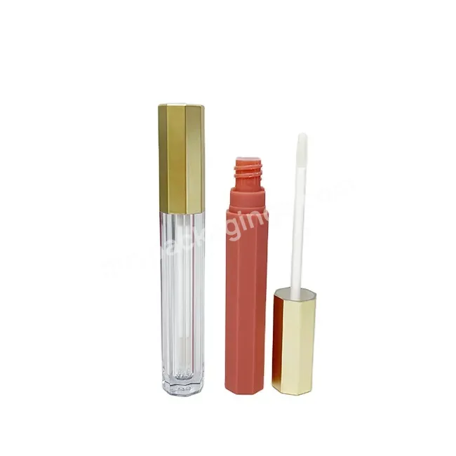 Oem Lip Glossy Applicator Bottle 5ml Pink Color Eyelash Lip Glossy Packaging