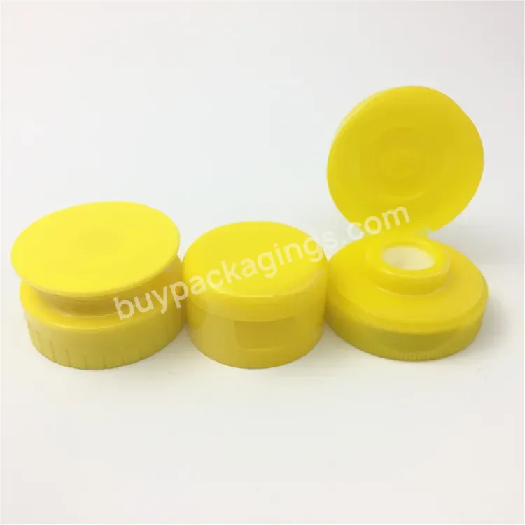 Oem Logo 28mm 32mm 38mm Plastic Flip Top Cap With Silicone Valve Inside For Honey Bottle