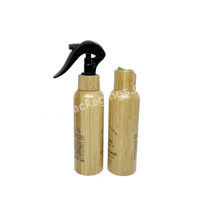 Oem Logo Decorated Bamboo Perfume Spray Bottle Cosmetic Shampoo Packaging Bottle - Buy Plastic Mini Perfume Spray Bottle,Decorative Essential Oil Bottles,Empty Essential Oil Bottles.