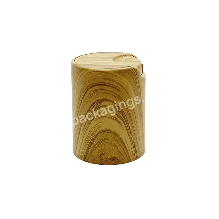 Oem Logo Wooden Surface Plastic Press Top Lid For Shampoo Bottle,Pets Use Squeezable Shampoo Packaging Bottle Dispense Lid Manufacturer/wholesale