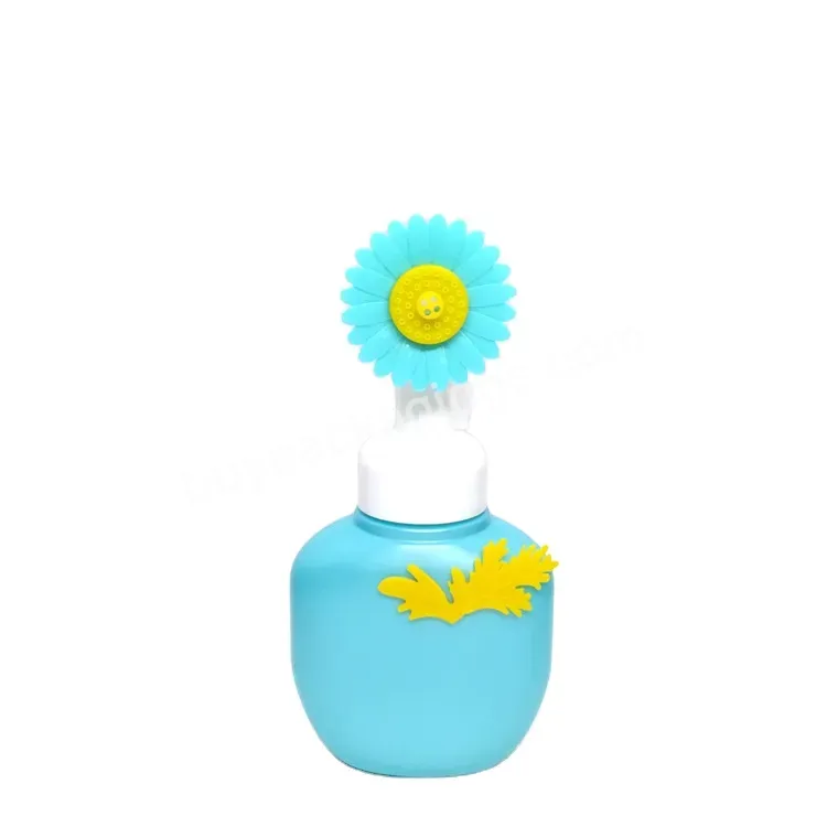Oem Lovely Cute 300ml Hdpe Refillable Flower Shape Foam Pump Bottle For Children Hand Sanitizer