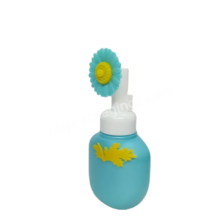 Oem Lovely Cute 300ml Hdpe Refillable Flower Shape Foam Pump Bottle For Children Hand Sanitizer