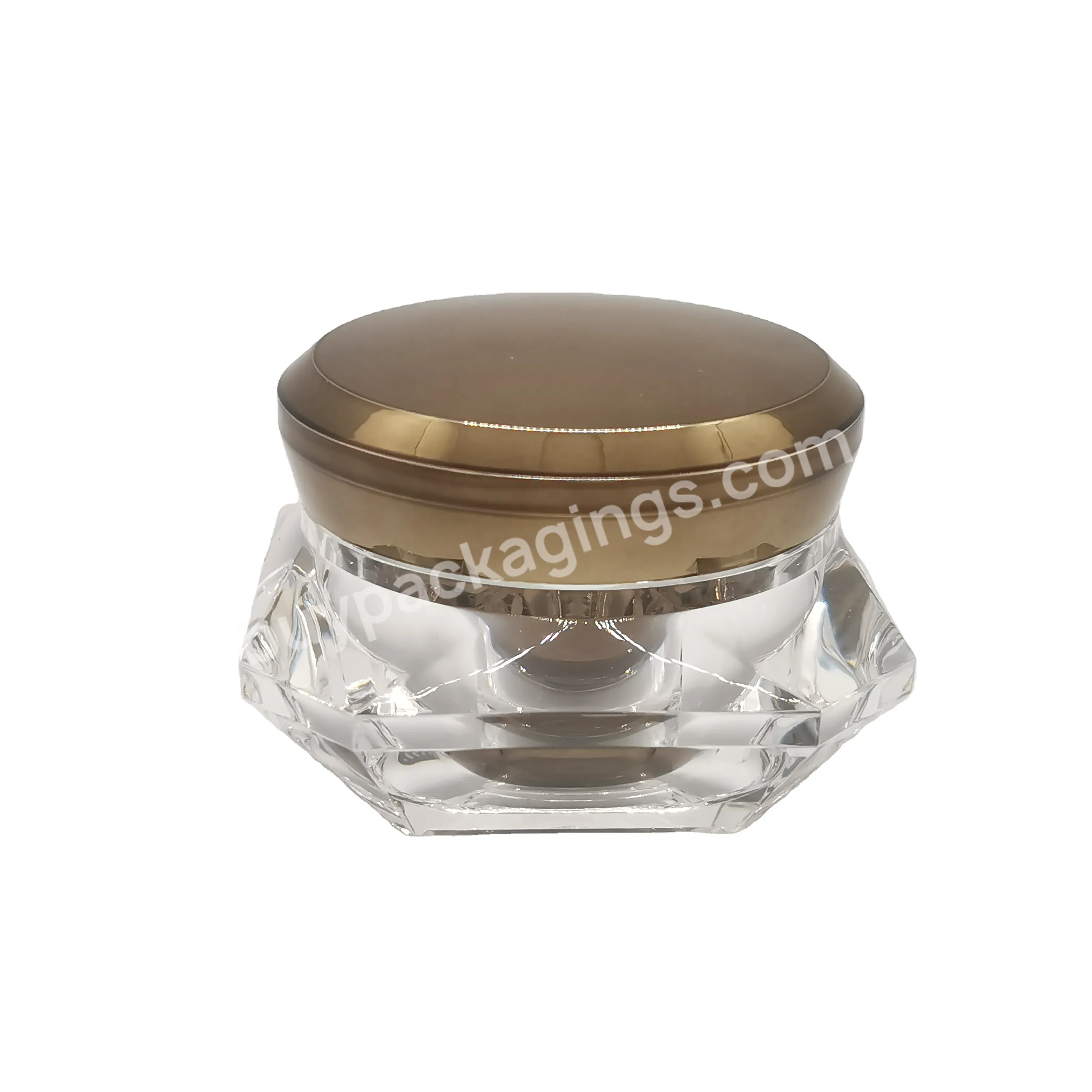 Oem Luxury 15g/30g/50g Premium Quality Acrylic Cream Jar Delicate Design Empty Cream Pot Skin Care Jar With Screw Lid