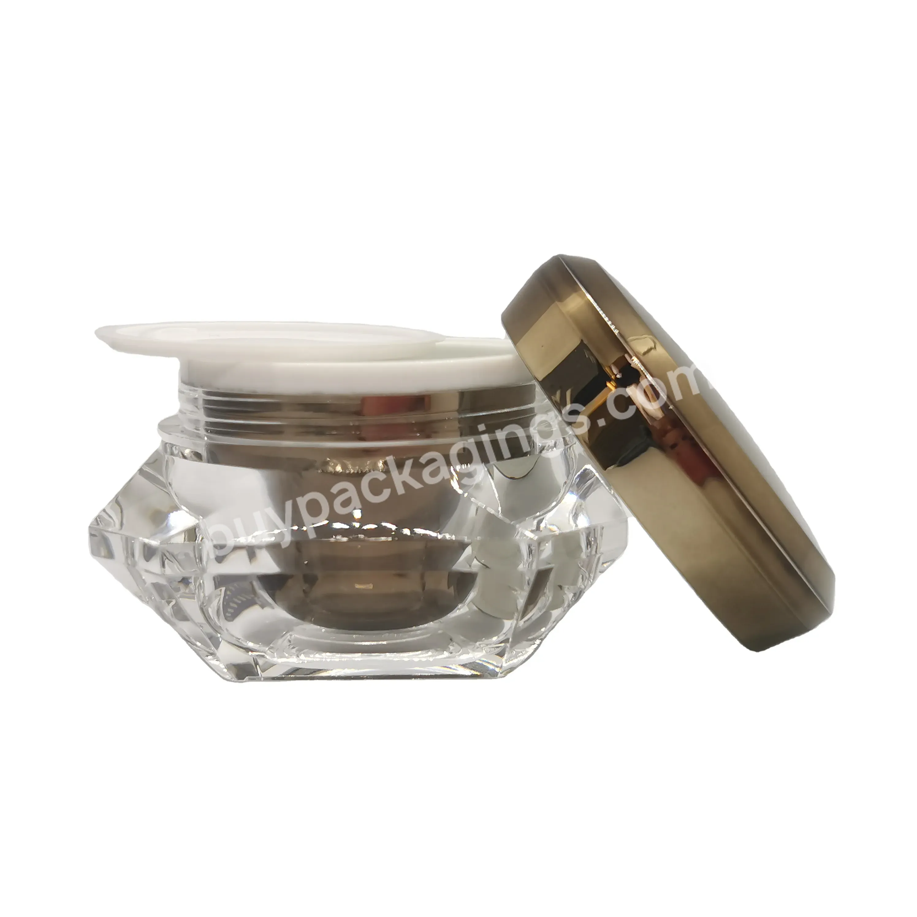 Oem Luxury 15g/30g/50g Premium Quality Acrylic Cream Jar Delicate Design Empty Cream Pot Skin Care Jar With Screw Lid