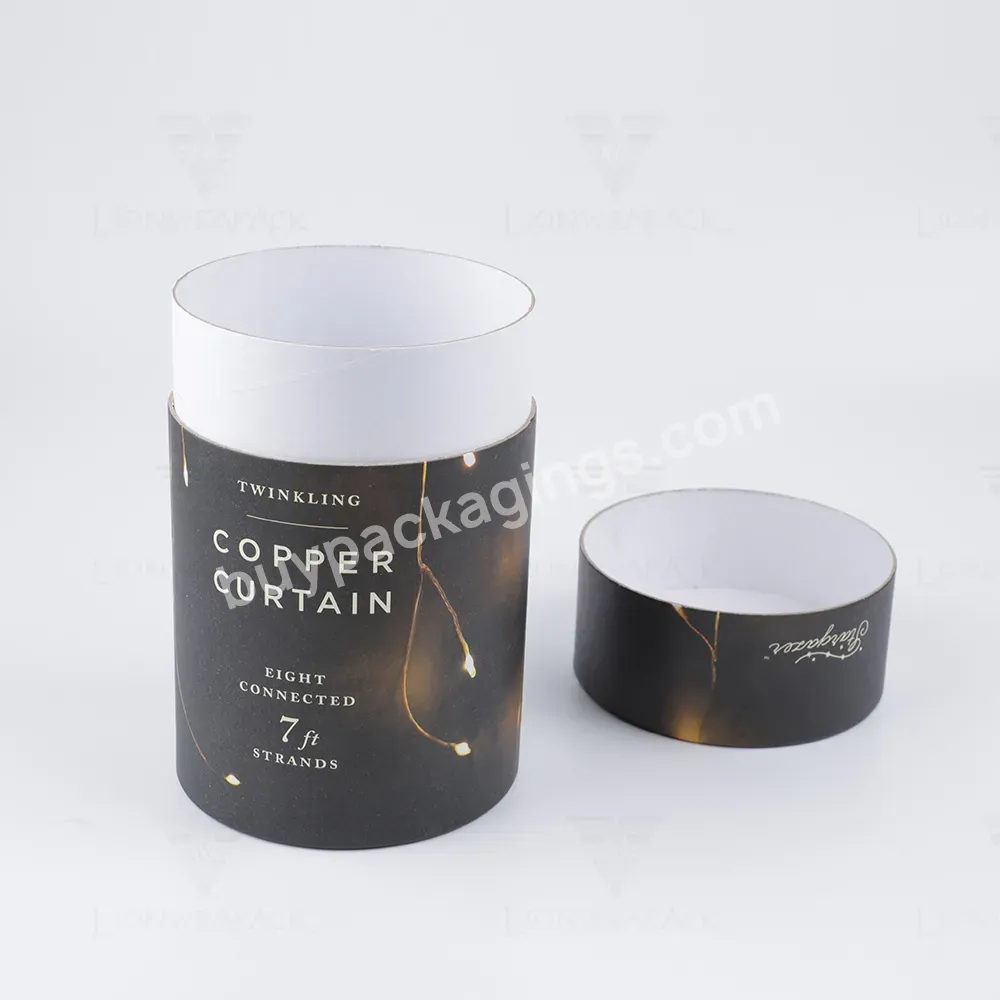 Oem Luxury Cardboard Packaging Paper Cylinder Rigid Cardboard With Hat Round Tube Gift Flower Box Watch Packaging Box