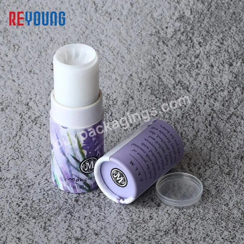 OEM Luxury Refillable Lip Stick Biodegradable Kraft Paper Tube Deodorant Roll On Twist Up Lipstick Skin Care Packaging Tube