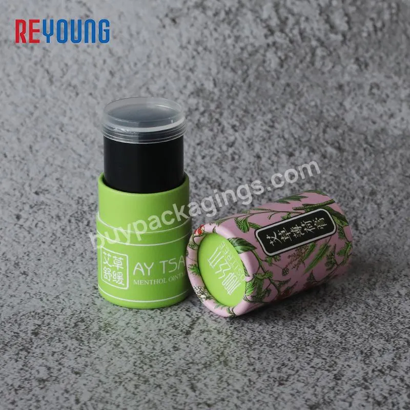 OEM Luxury Refillable Lip Stick Biodegradable Kraft Paper Tube Deodorant Roll On Twist Up Lipstick Skin Care Packaging Tube