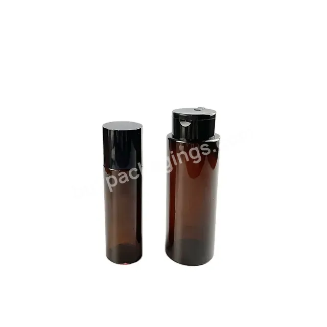 Oem Make-up Remover Liquid Packaging Bottle Dark Amber Color Nail Remover Lid Bottle 300ml 400ml 500ml