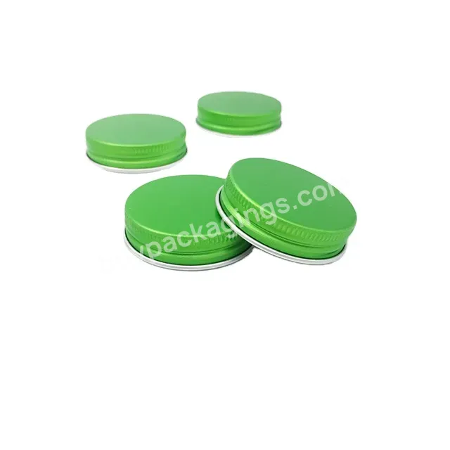 Oem Manufacture Oem Print Green Color Aluminum Screw Cap Metal Screw Bottle Stopper For Cosmetic Bottle