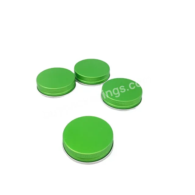 Oem Manufacture Oem Print Green Color Aluminum Screw Cap Metal Screw Bottle Stopper For Cosmetic Bottle