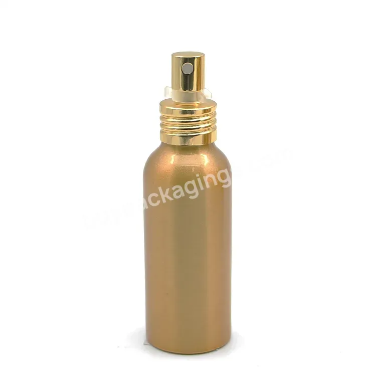 Oem Manufacturer 30-1000ml Aluminum Bottle Golden Color Aluminum Sprayer Bottle Daily Care Cosmetic Aluminum Bottle