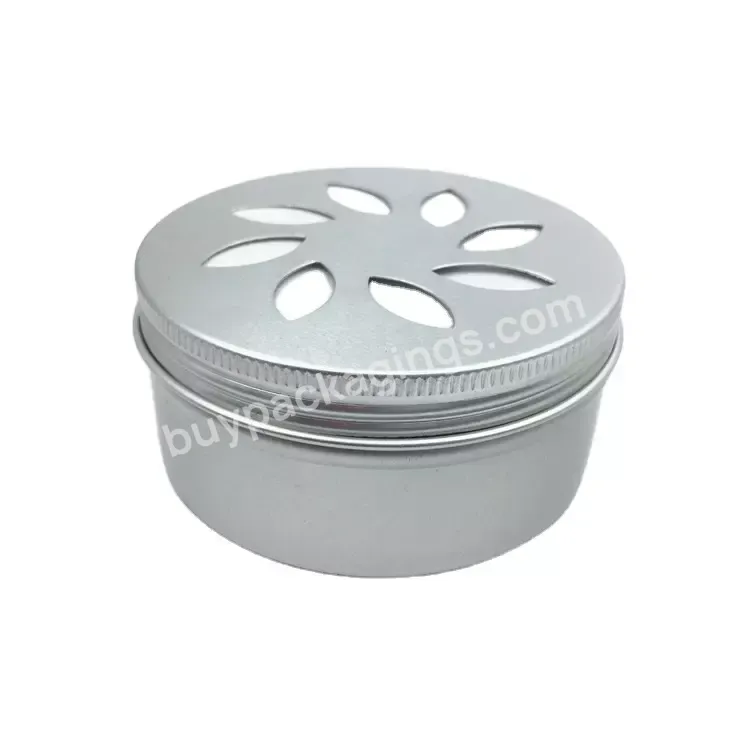 Oem Manufacturer Customized Empty Metal Container With Hollow Aluminum Lid Air Fresh Products Jar