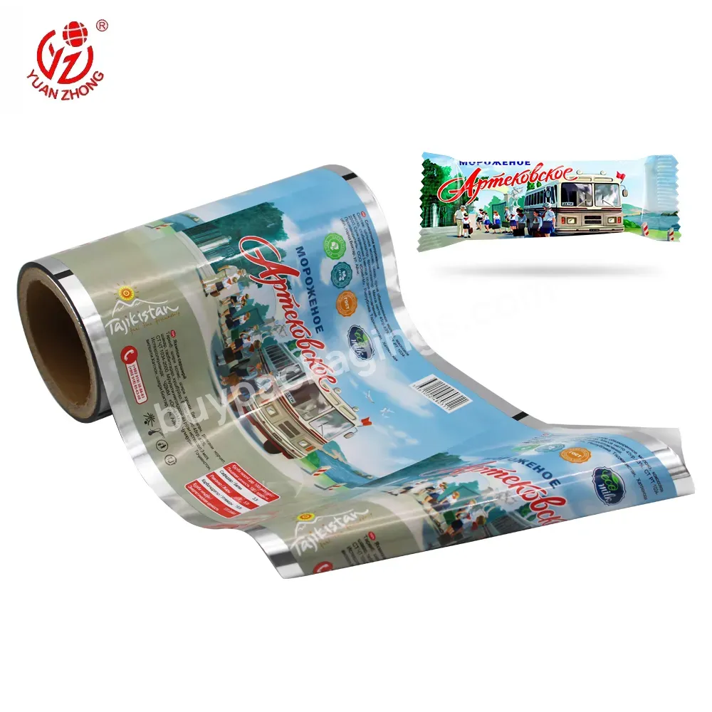 Oem Manufacturers Customize Ice Popsicle Packaging Flexible Food Packing Roll Stock Plastic Film For Snack