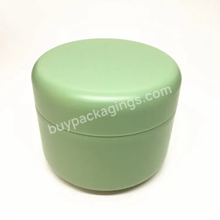 Oem Matte Green 250g Single Wall Face Cream Empty Pp Plastic Jar - Buy Cosmetics Cream Empty Jar,250g Plastic Cosmetic Jars,Double Wall Plastic Jar.