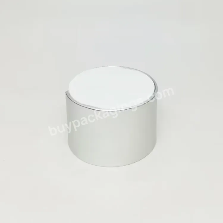 Oem Metallic Silver 24/410 Plastic Screw Lid Disc Top Lid Double Wall Squeeze Lotion Bottle Lid Manufacturer/wholesale