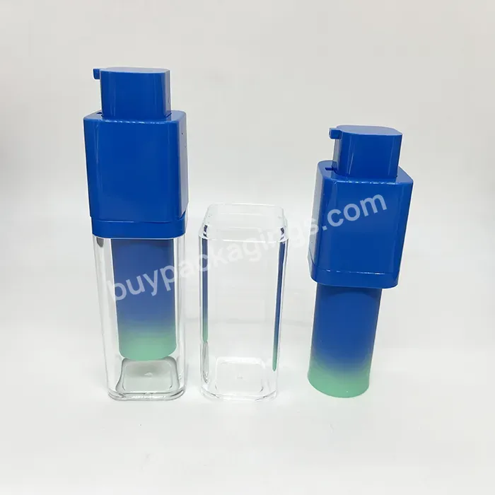 Oem New Arrival 30ml 50ml Airless Childproof Face Cream Child Resistant Luxury Airless Pump Bottle Square Airless Bottle