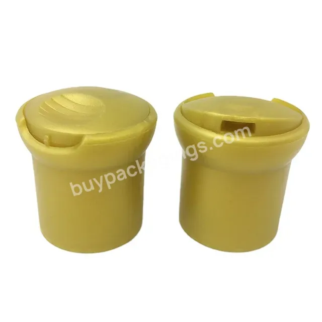 Oem New Mushroom Shape Golden Disc Cap 24/410 Cosmetic Skincare Toner Dispenser Lid