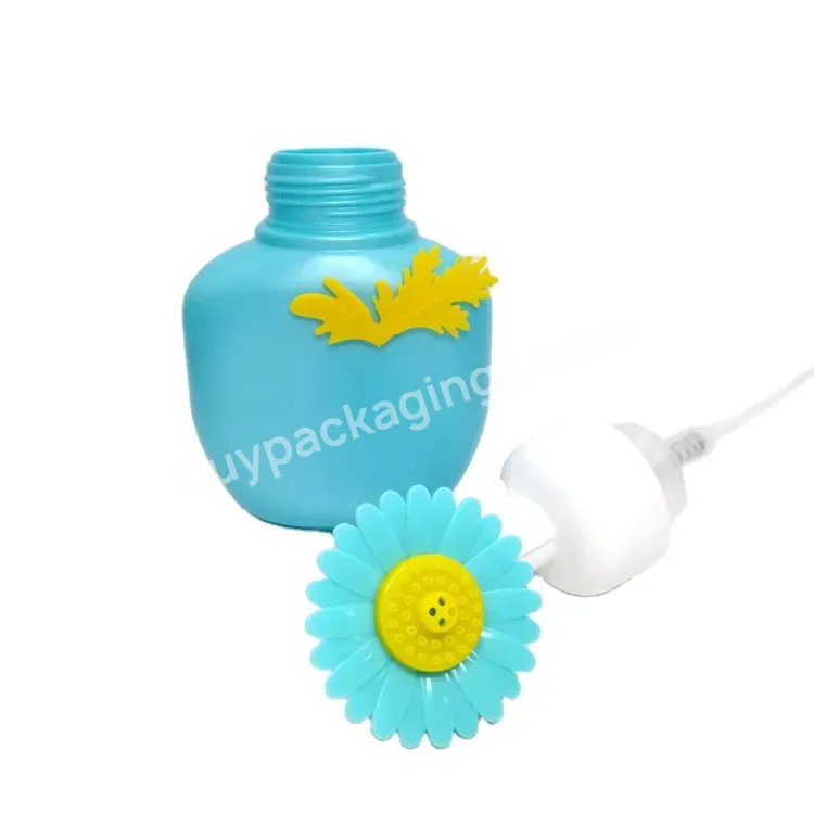 Oem Newly 300ml Flower Shape Foam Soap Pump Hdpe Plastic Dispenser Bottle