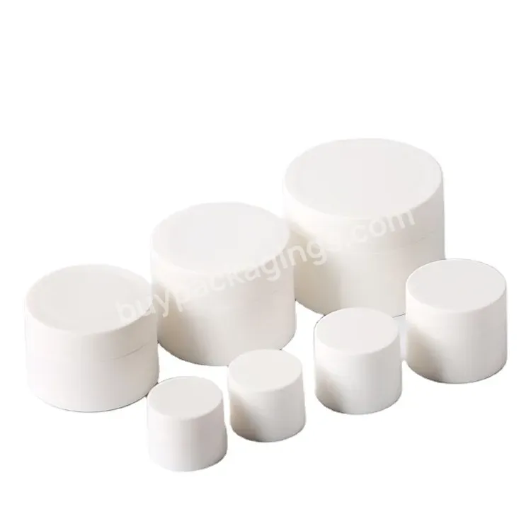 Oem Odm 3ml 5ml 10ml 15ml Cosmetic Container White Frosted Pp Plastic Jar For Cream And Lip Balm