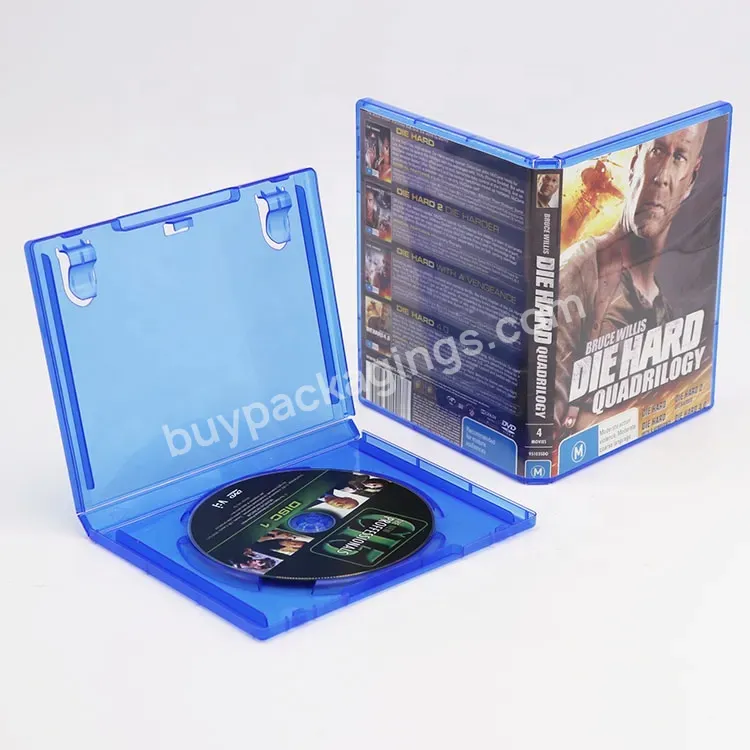 Oem Odm Blue Transparent Game Single Disc Plastic Single Disc Dvd Case Blu-ray Game Box For Playstation 3 4 5 Ps3 Ps4 Ps5